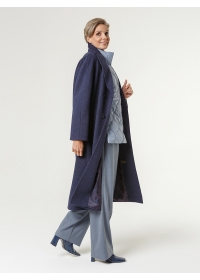 Пальто женское длинное КМ1052 Q баклажан