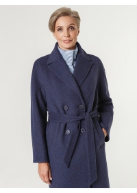Пальто женское длинное КМ1052 Q баклажан