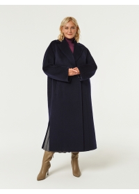 Пальто женское длинное КМ1172 D т.синий