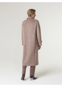 Пальто женские длинные пальто КМ1175 D бежевый меланж