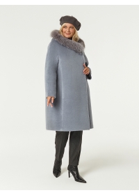 Пальто женское зимнее утепл. КМ852 Z F голубой дым