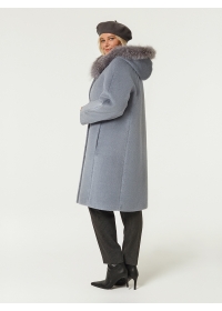 Пальто женское зимнее утепл. КМ852 Z F голубой дым