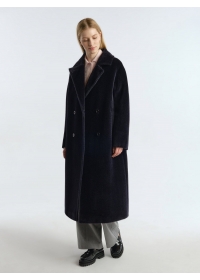 Пальто женское утепленное пальто С551F черно-синий