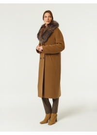 Пальто женское зимнее утепл. КМ1108 Z F кэмел