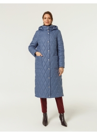 Пальто женское утепленное стеганое КМ1209 S Z василек