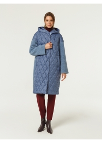 Пальто женское утепленное стеганое КМ1207 S Z василек
