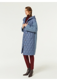 Пальто женское утепленное стеганое КМ1207 S Z василек