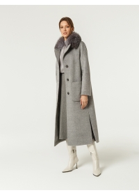Пальто женское зимнее утепл. КМ999 Z F серый меланж