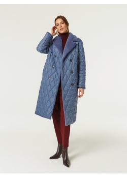 Пальто женское утепленное стеганое КМ1162 S Z василек