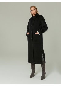Пальто женское длинное КМ999-1 PT черный