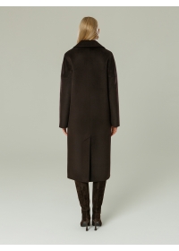 Пальто женское длинное КМ1008 PT шоколад
