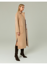 Пальто женское длинное КМ999-1 PT песок