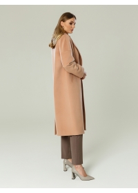 Пальто женское длинное КМ1008 PT бисквит