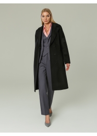 Пальто женское среднее КМ1014 PT черный