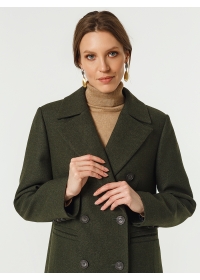 Пальто женское короткое КМ1208 Lord т.зеленый