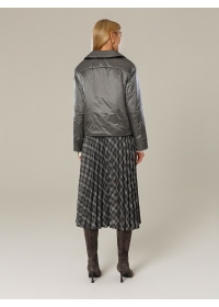 Пальто женское стеганое КМ1102-1S серебро
