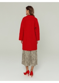 Пальто женское короткое КМ1069 V красный