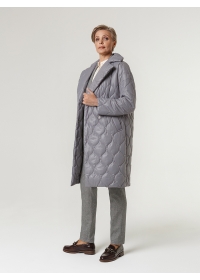 Пальто женское стеганое КМ1070S серый