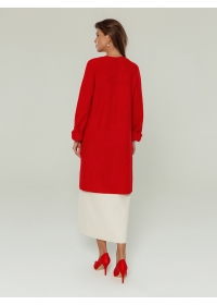Пальто женское среднее КМ396 V красный