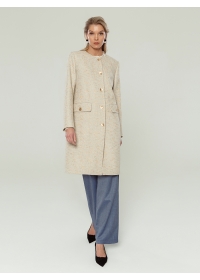 Пальто женское короткое КМ1230 ML жемчуг