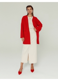 Пальто женское короткое КМ1229V красный