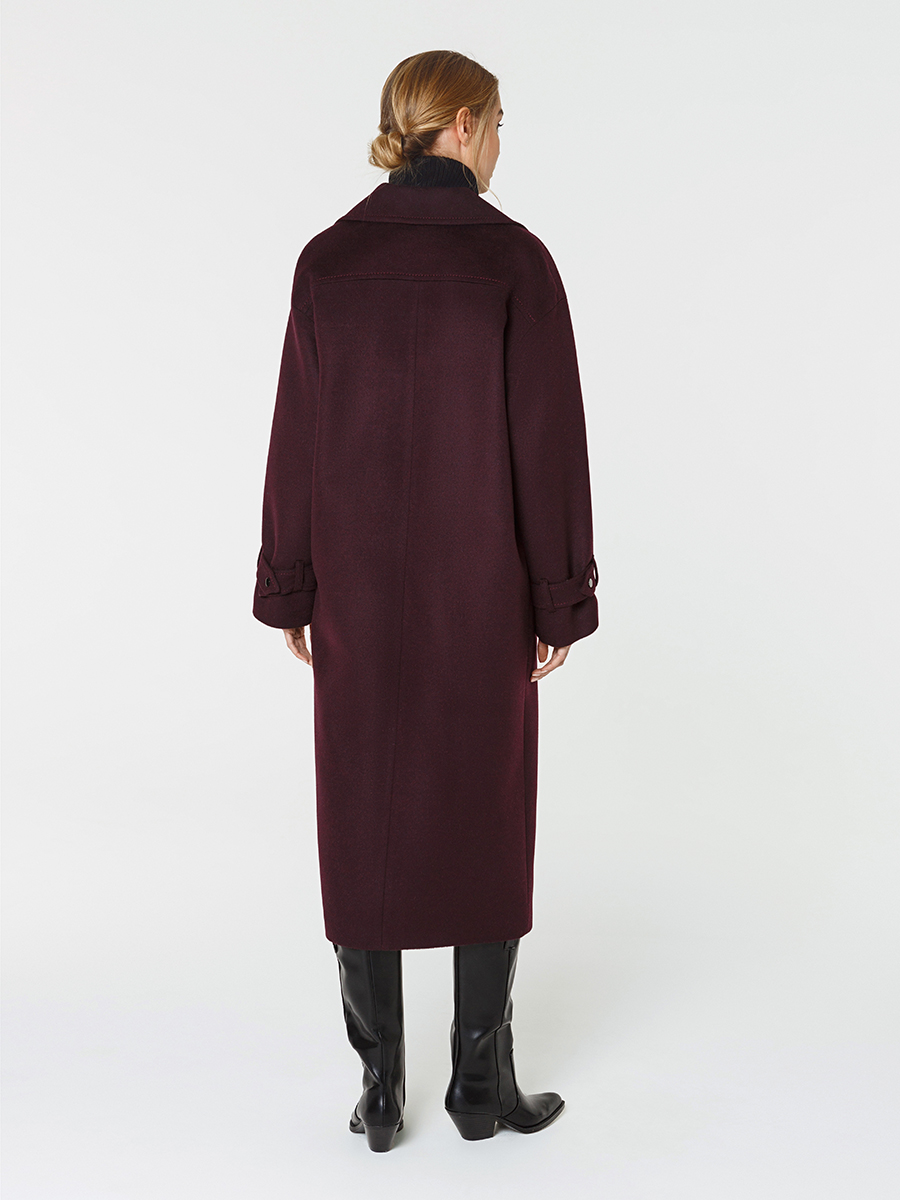 Пальто женское длинное КМ1101 Ven марсала