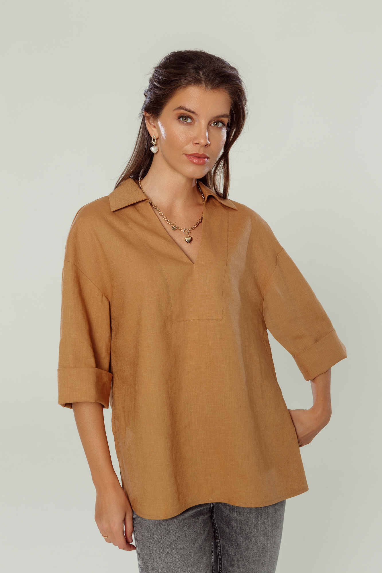 Женская блузка КМ 5-003 Т карамель
