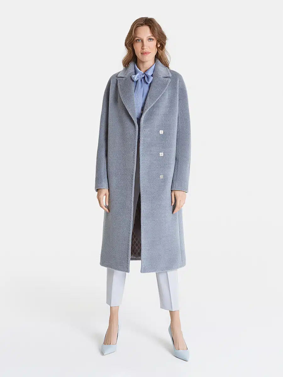 Пальто КМ1077 TL голубой дым