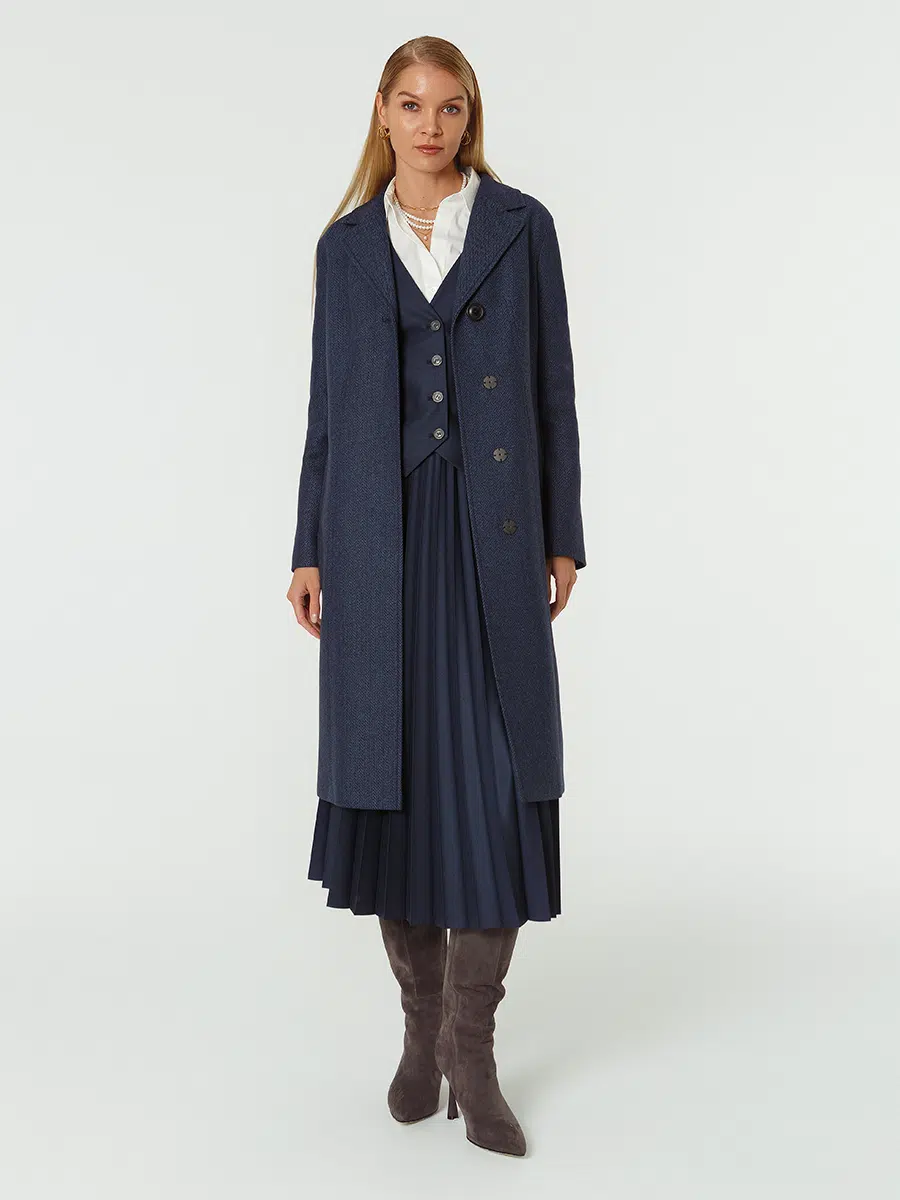 Пальто КМ937 Och т.синяя елка