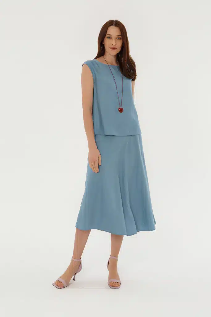 Юбка КМ 7-012 Т голубой