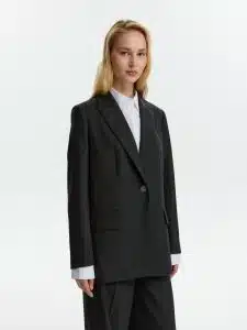 Жакет из шерсти, графит