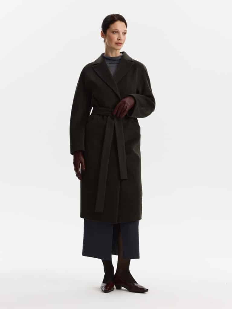 Пальто КМ979 Berta т.зеленый