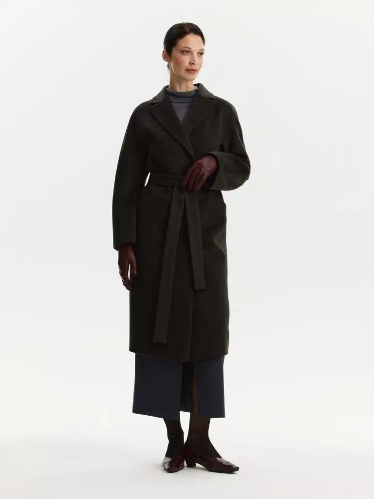 Пальто КМ979 Berta т.зеленый