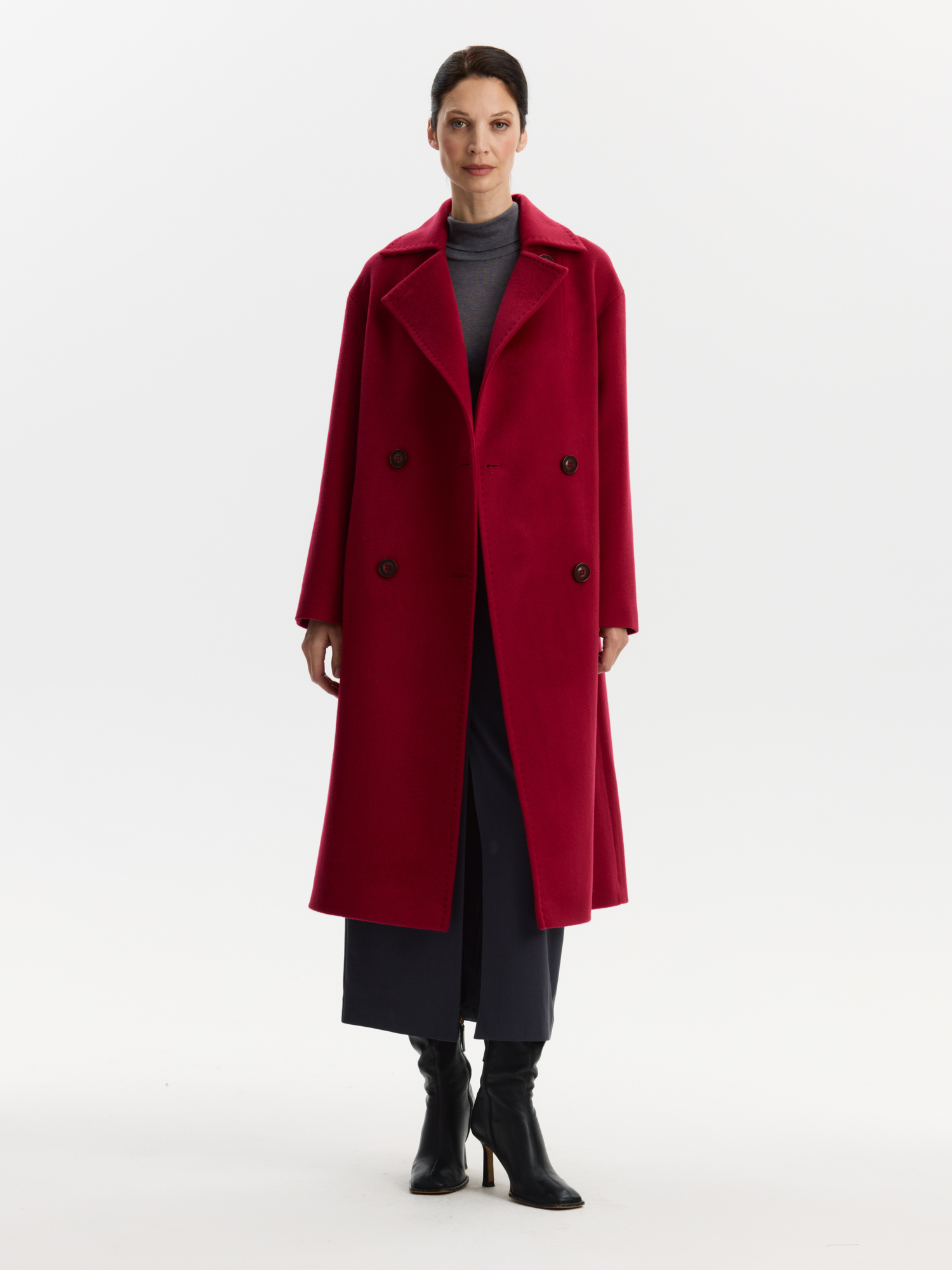 Пальто  КМ1298 PT малиновый