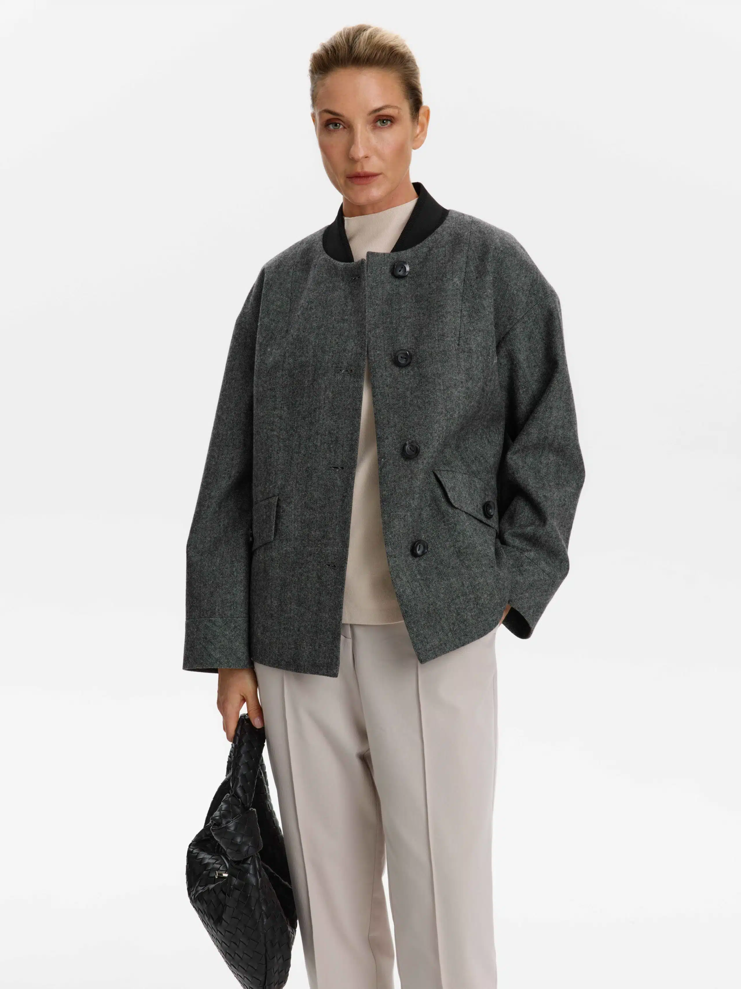 Пальто КМ1262-1 PT серая елка