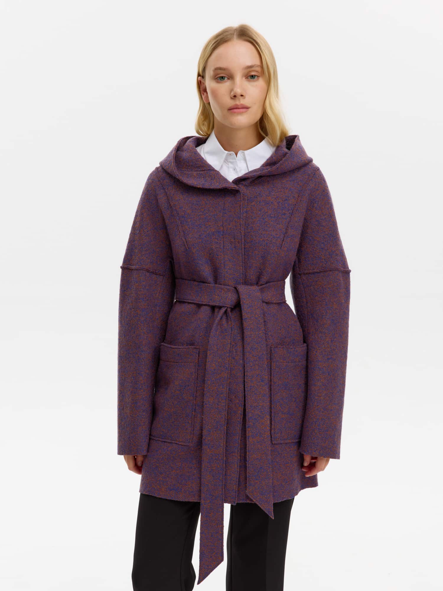 Пальто КМ1110 V фиолетовый