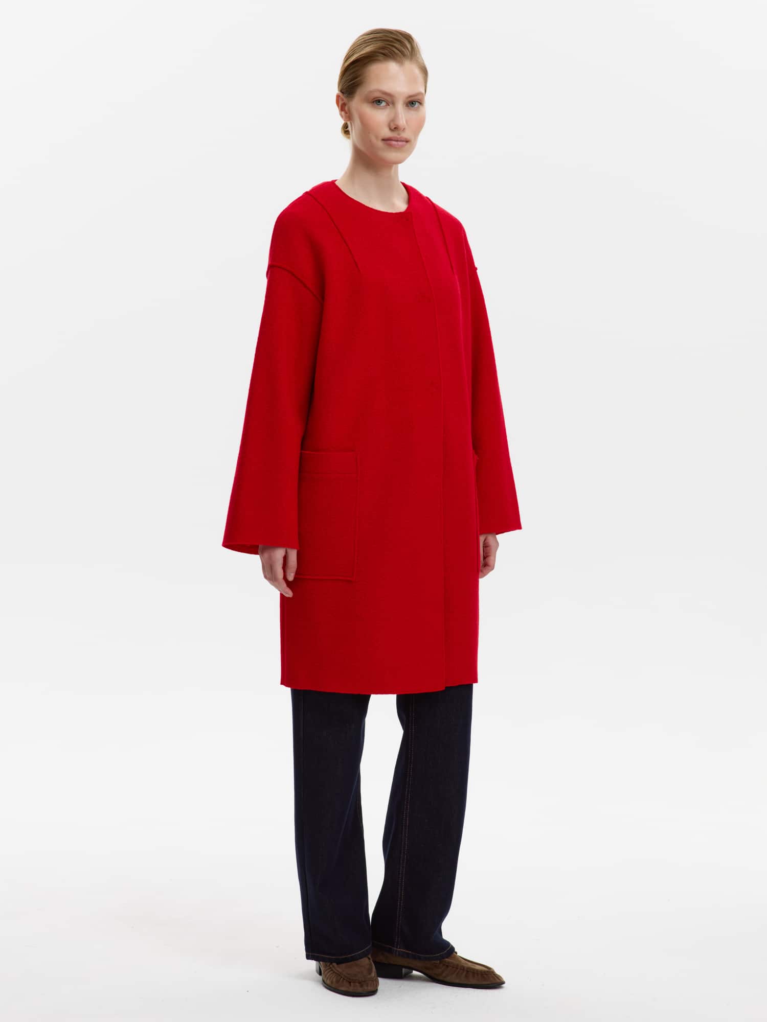 Пальто КМ1184V красный