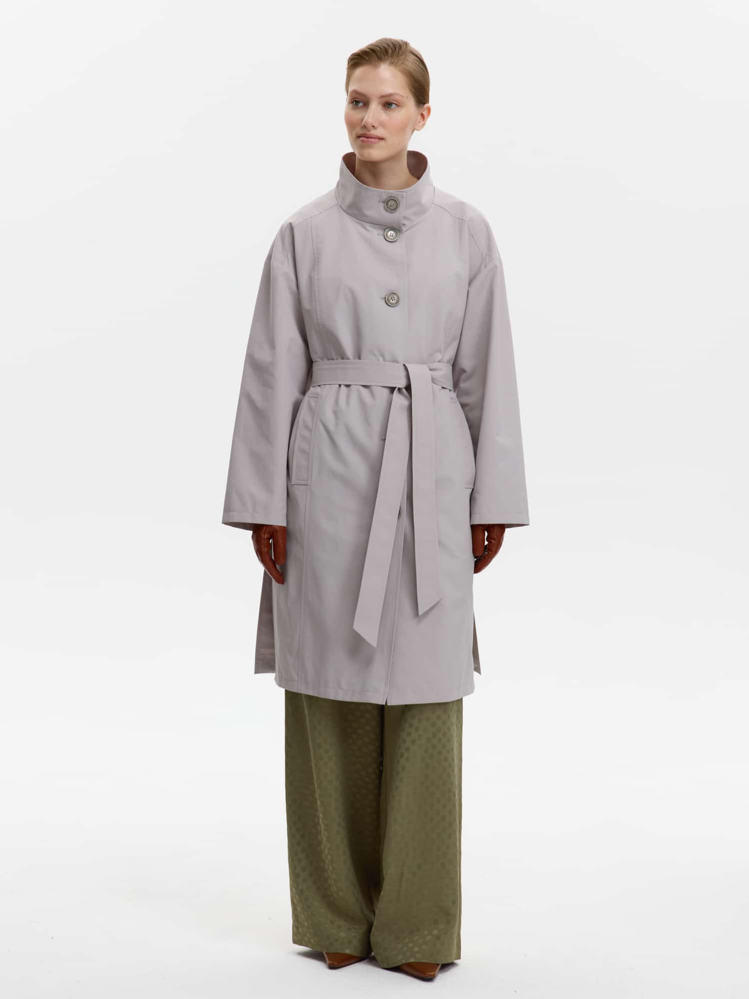 Плащ КМ1337 FB св.серый