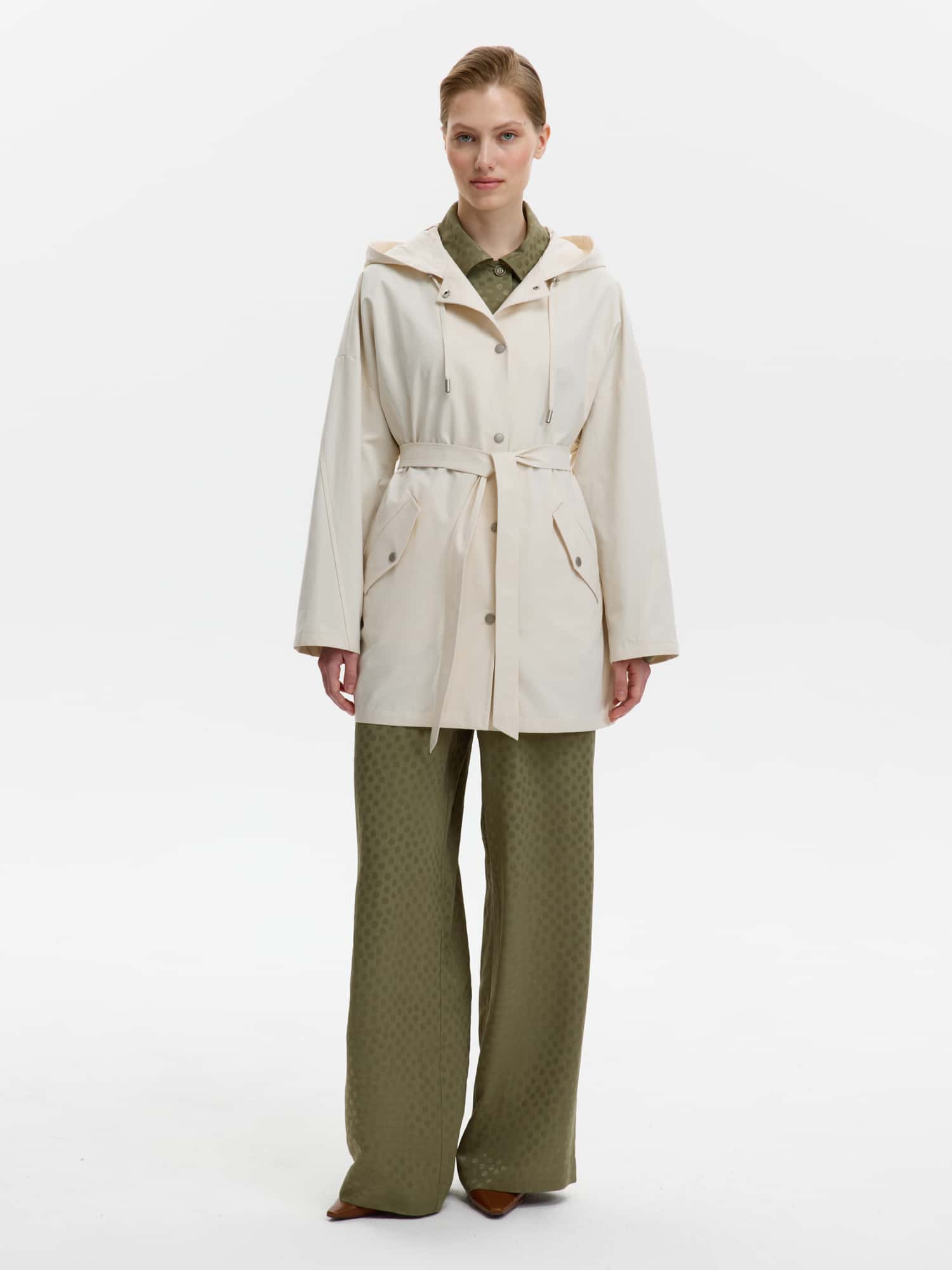 Плащ КМ1334 On экрю